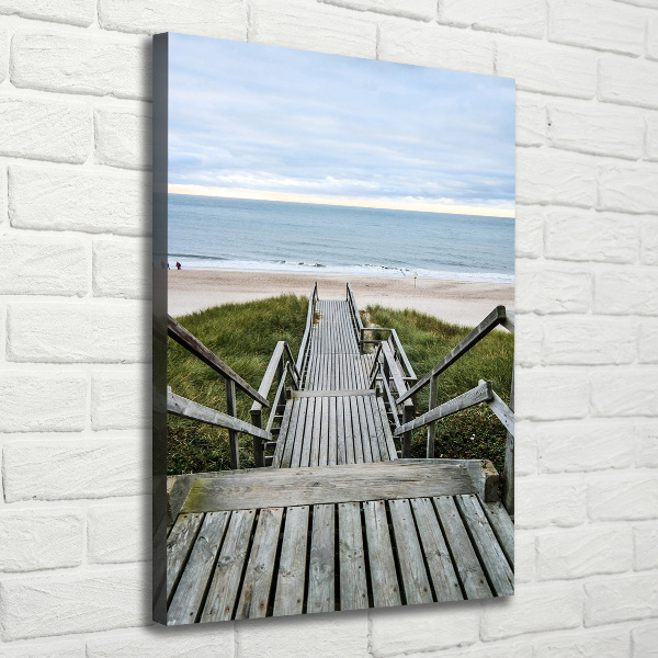 Verticaal canvasschilderij Pad naar het strand