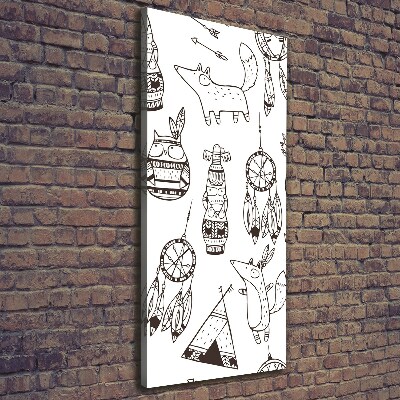 Verticale canvasfoto Indiase achtergrond