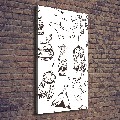 Verticale canvasfoto Indiase achtergrond