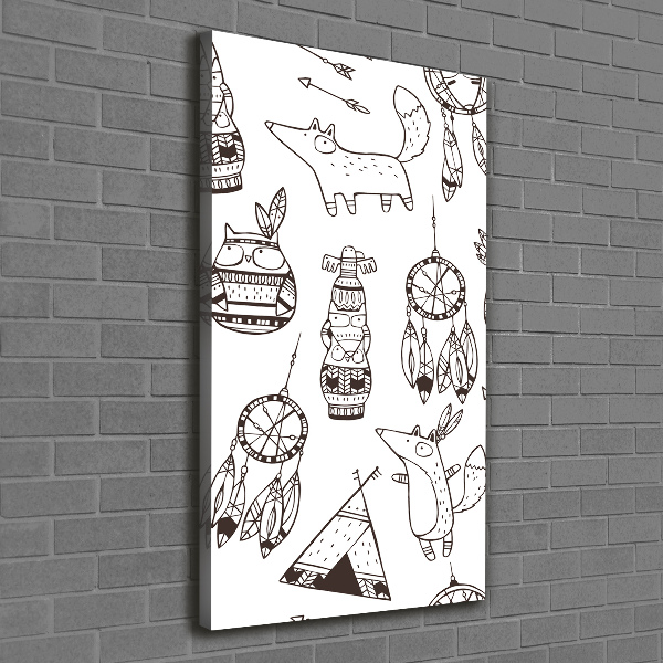 Verticale canvasfoto Indiase achtergrond