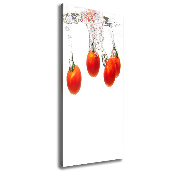 Verticale foto op canvas Tomaten onder water