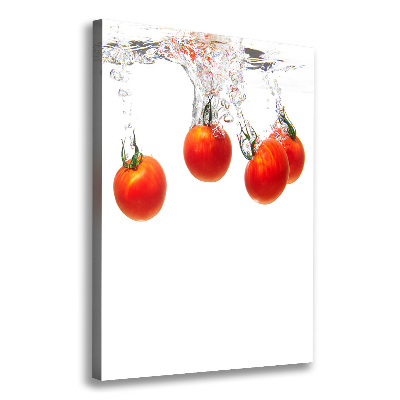 Verticale foto op canvas Tomaten onder water