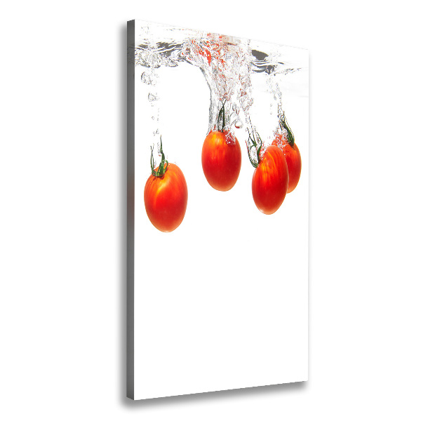 Verticale foto op canvas Tomaten onder water