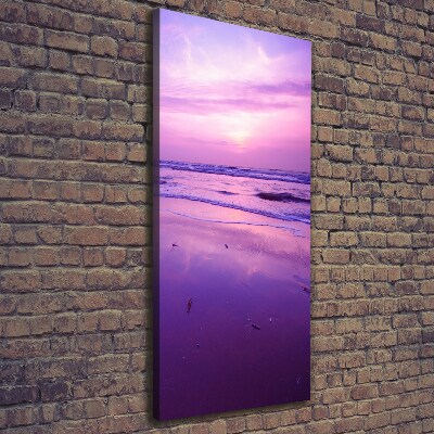 Verticale foto op canvas Zonsondergang aan zee