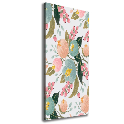 Verticale canvasfoto Lentebloemen