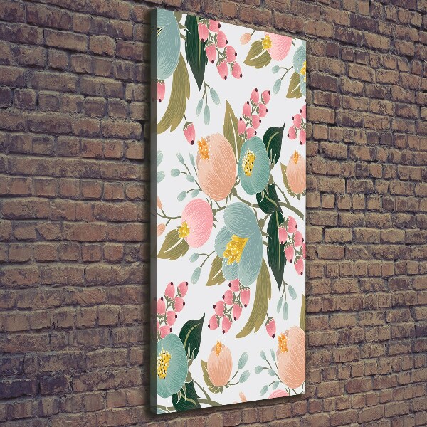 Verticale canvasfoto Lentebloemen