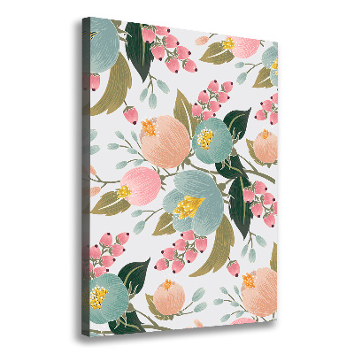 Verticale canvasfoto Lentebloemen