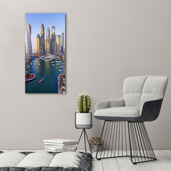 Verticaal schilderij op canvas Dubai Creek