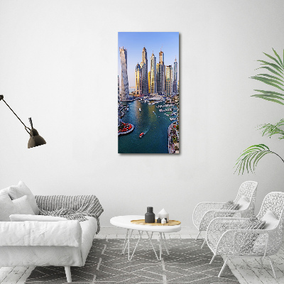 Verticaal schilderij op canvas Dubai Creek