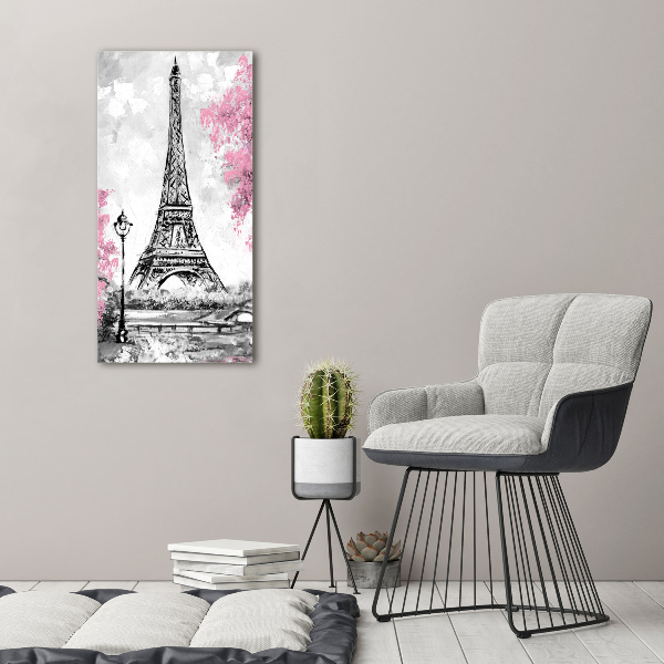 Verticale foto op canvas Eiffeltoren Parijs
