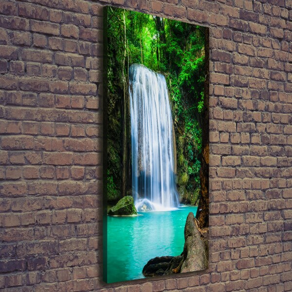 Verticale foto op canvas Waterval