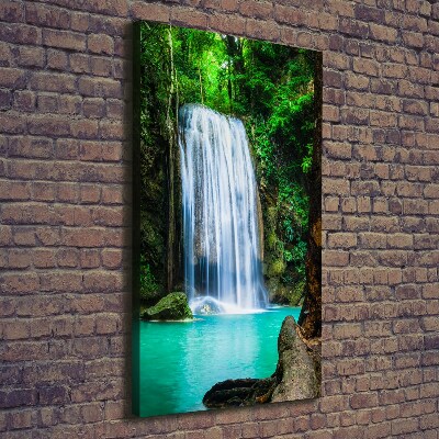 Verticale foto op canvas Waterval