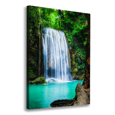 Verticale foto op canvas Waterval