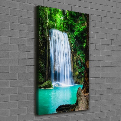 Verticale foto op canvas Waterval