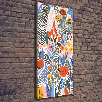 Verticale foto op canvas Tropische bloemen