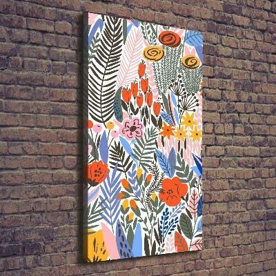 Verticale foto op canvas Tropische bloemen