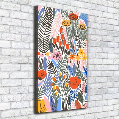 Verticale foto op canvas Tropische bloemen