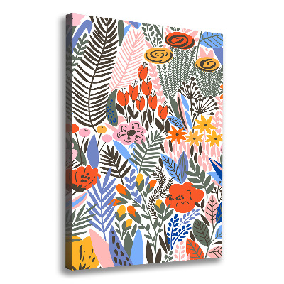 Verticale foto op canvas Tropische bloemen