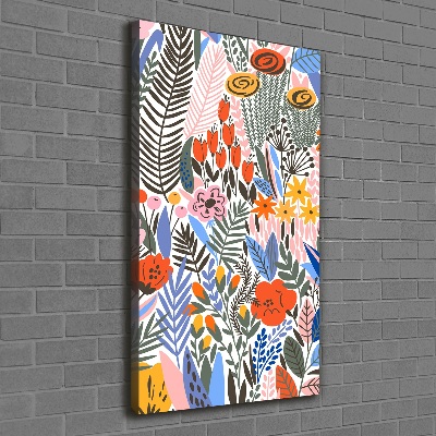Verticale foto op canvas Tropische bloemen