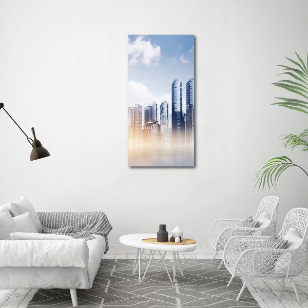 Verticale foto op canvas Wolkenkrabbers
