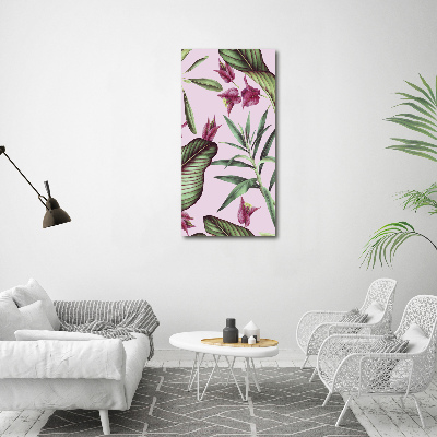 Verticaal schilderij op canvas Hawaiiaans patroon