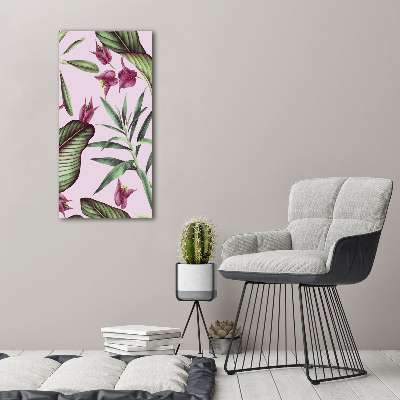 Verticaal schilderij op canvas Hawaiiaans patroon