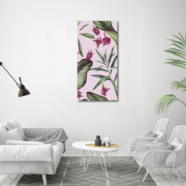 Verticaal schilderij op canvas Hawaiiaans patroon