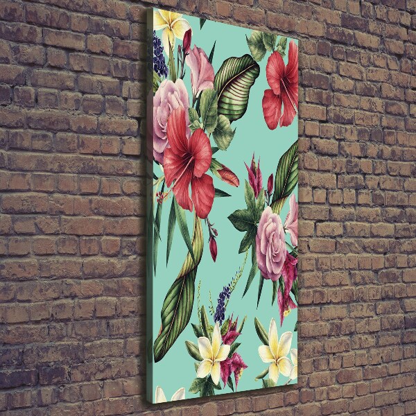 Verticale foto op canvas Hawaiiaans patroon