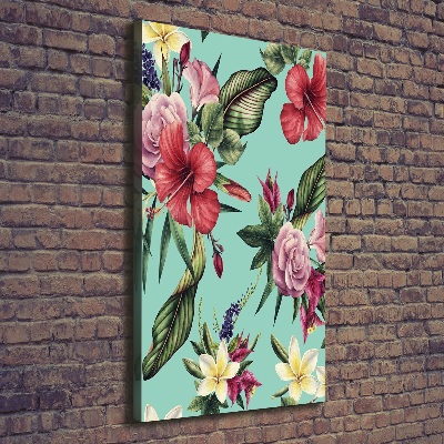 Verticale foto op canvas Hawaiiaans patroon