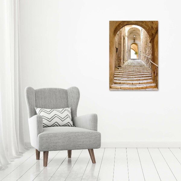 Verticaal schilderij op canvas Smalle straatjes