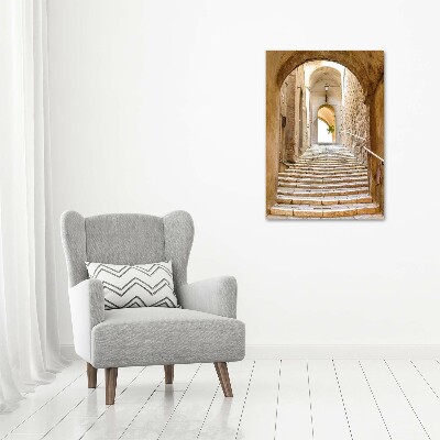 Verticaal schilderij op canvas Smalle straatjes