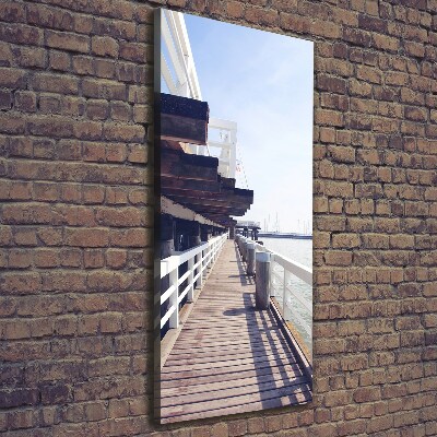 Verticale foto op canvas Pier in Sopot