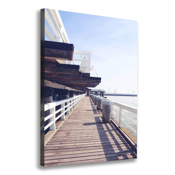 Verticale foto op canvas Pier in Sopot