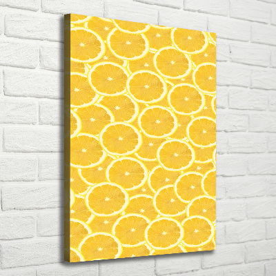 Verticaal canvasschilderij Citroenen