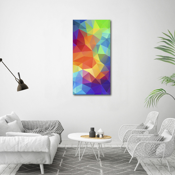 Verticale foto op canvas Abstracte driehoeken