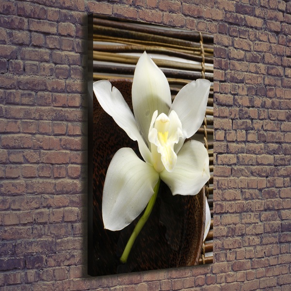 Verticaal canvasschilderij Orchidee