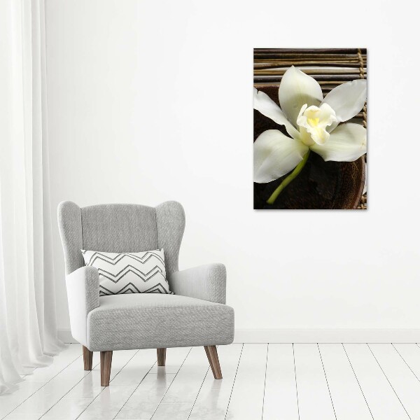 Verticaal canvasschilderij Orchidee