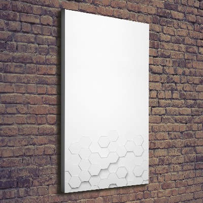 Verticaal canvasschilderij Achtergrond met zeshoeken