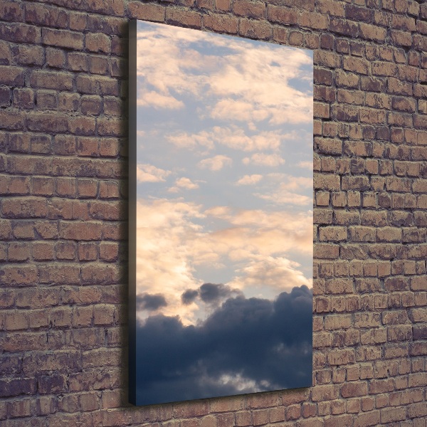 Verticale foto op canvas Wolken aan de hemel