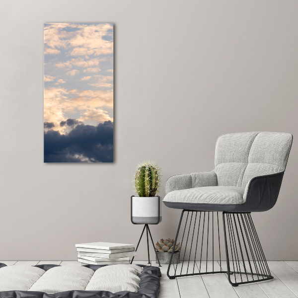 Verticale foto op canvas Wolken aan de hemel