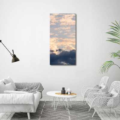 Verticale foto op canvas Wolken aan de hemel