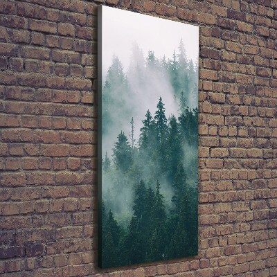 Verticaal canvasschilderij Mist boven het bos