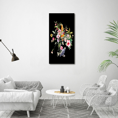 Verticale canvasfoto Hawaiiaans patroon