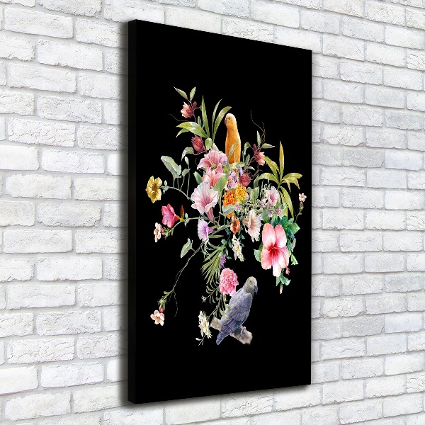 Verticale canvasfoto Hawaiiaans patroon