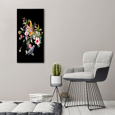 Verticale canvasfoto Hawaiiaans patroon