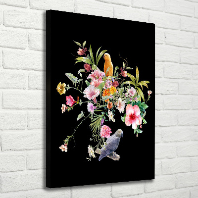 Verticale canvasfoto Hawaiiaans patroon