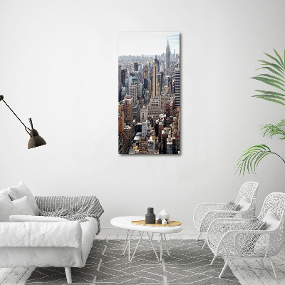 Verticaal canvasschilderij New York