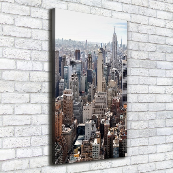 Verticaal canvasschilderij New York