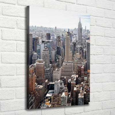 Verticaal canvasschilderij New York