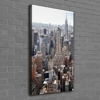 Verticaal canvasschilderij New York